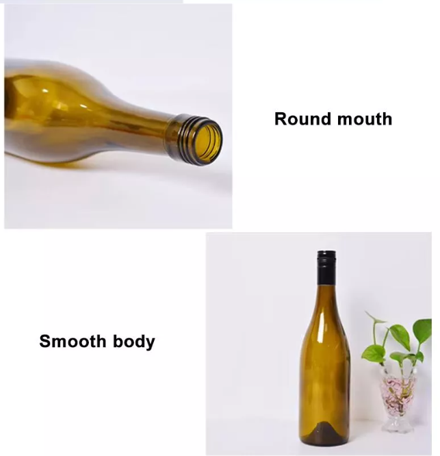 Clear Round Glass Bottle Spirit Liquor Glass Bottles