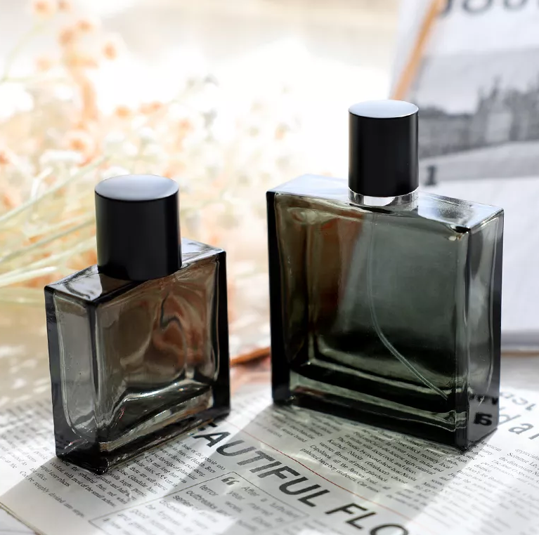Rectangle Frosted Glass Fragrance Perfume Spray Pump Bottles15