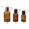 30ml 50ml 100ml Cylinder Shape Amber Perfume Glass Bottle