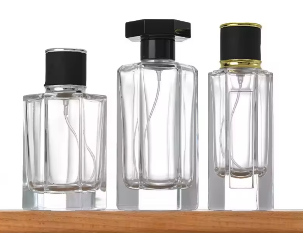 hexagonal perfume glass bottle
