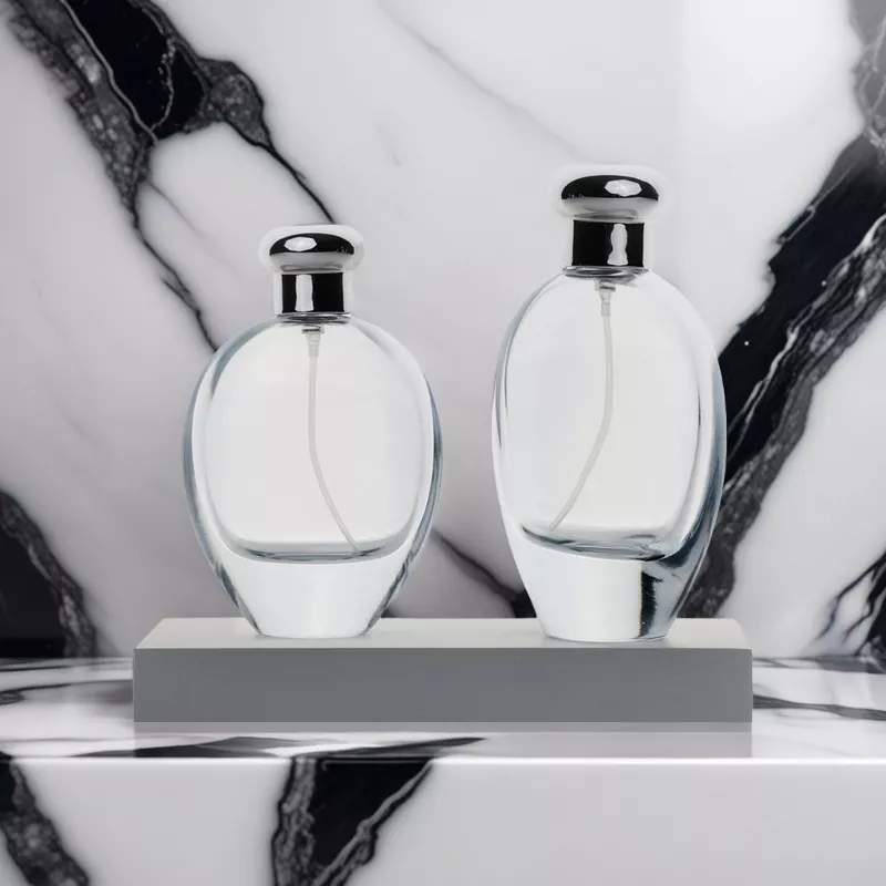 Oval Shape Perfume Glass Bottle