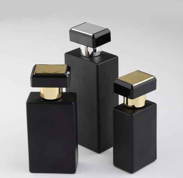 Portable Black Color Glass Bottle Spray Perfume Bottles 