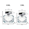 30ml 80ml Wholesale Luxury New Design Spray Empty Perfume Glass Bottle with Lid