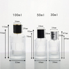 30ml 50ml 100ml Round Stripe Custom Empty Glass Perfume Bottle 