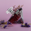 Custom Refillable Perfume Oil Bottle Luxury Diamond Shape Empty Glass Perfume Bottles with Box