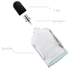100ml Oblique Shoulder Stripe Line Transparent Glass Perfume Bottle