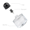 30ml 50ml 100ml Cylinder Round Luxury Thick Glass Perfume Bottle