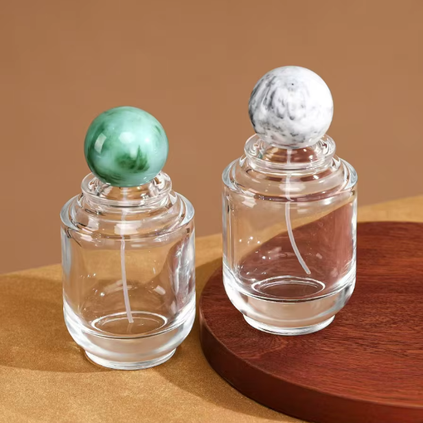 presentation of perfume bottles