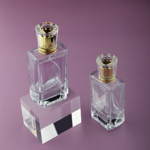 Manufacturer 50ml Flat Square Spray Glass Perfume Bottle Simple Neutral Style Empty Perfume Bottle