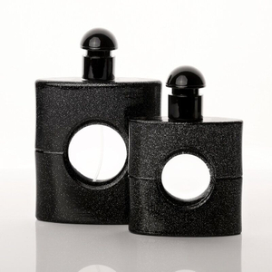 Custom Luxury 30ml 50ml 100ml Print Black Glass Perfume Bottle