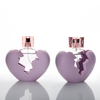 Creative Women Purple Pink Glass Empty Love Spray Heart Shaped Perfume Bottle