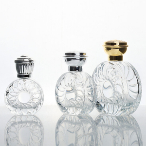 30ml 50ml 100ml Creative Flower Flat Round Shape Perfume Glass Bottle