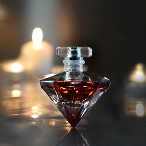Custom Refillable Perfume Oil Bottle Luxury Diamond Shape Empty Glass Perfume Bottles with Box