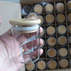 custom small bamboo glass food kitchen spice wide mason storage packaging jars wholesale with labels bamboo lids set