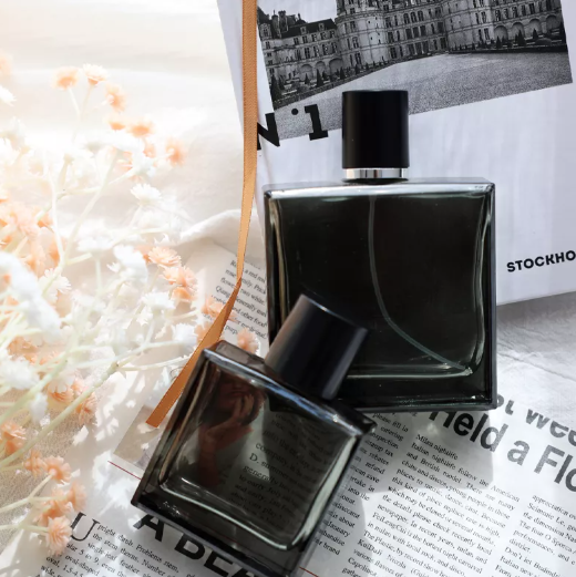 Rectangle Frosted Glass Fragrance Perfume Spray Pump Bottles