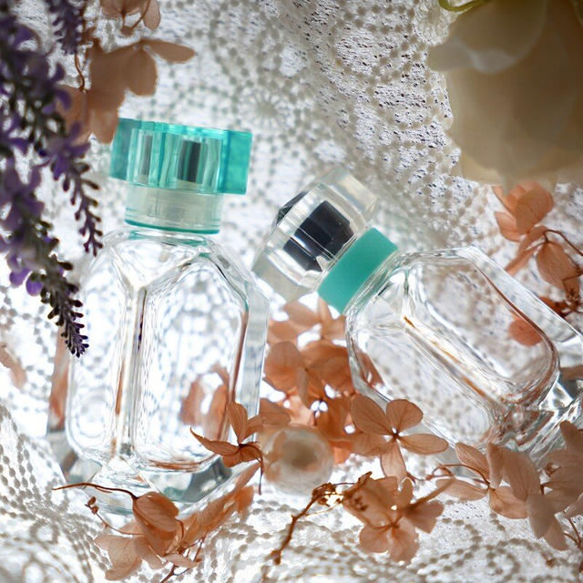30ml 50ml Rhombus Shape Transparent Glass Perfume Bottle
