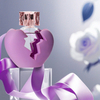 Creative Women Purple Pink Glass Empty Love Spray Heart Shaped Perfume Bottle