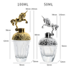 Unicorn Shape 50ml 80ml Round Thick Bottom Glass Perfume Packaging Bottles