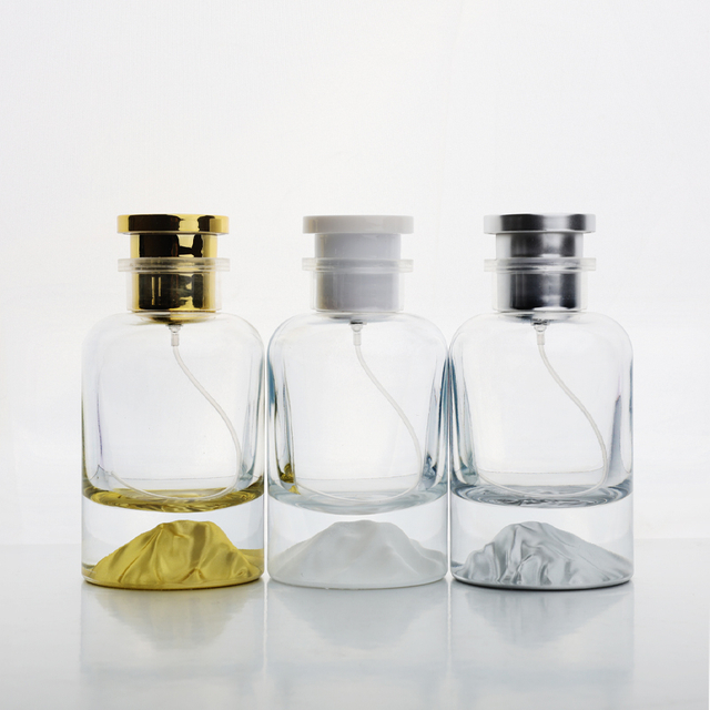 30ml 50ml 100ml Round Volcano Bottom Crimp Mist Fragrance Perfume Glass Bottles 