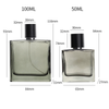  50ml 100ml Black Luxury High Quality Transparent Perfume Bottle with Lid