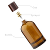 30ml 50ml 100ml Cylinder Shape Amber Perfume Glass Bottle