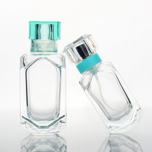 30ml 50ml Rhombus Shape Transparent Glass Perfume Bottle