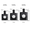 Custom Luxury 30ml 50ml 100ml Print Black Glass Perfume Bottle