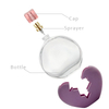Creative Women Purple Pink Glass Empty Love Spray Heart Shaped Perfume Bottle