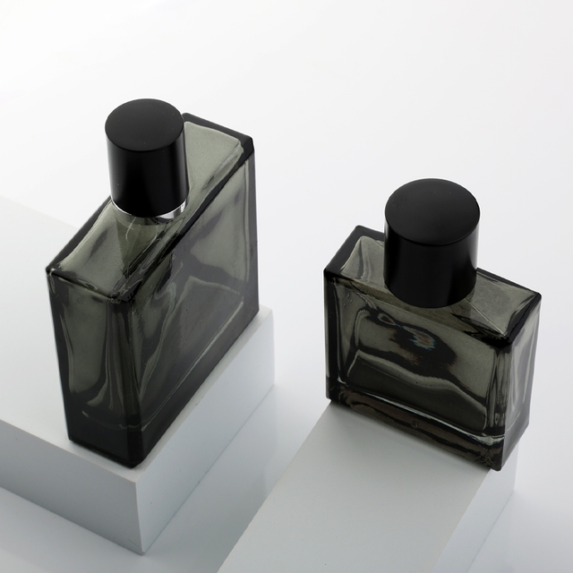 Rectangle Frosted 50ml 100ml Men's Cologne Cosmetic Packaging Glass Fragrance Perfume Spray Pump Bottles